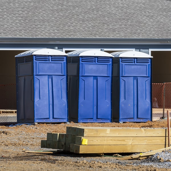 what is the expected delivery and pickup timeframe for the porta potties in Hamilton Branch California